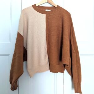 Colorblock dolman sweater